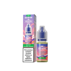 SKE Crystal Blueberry Peach Ice Nic Salt E-Liquid 10ml bottle